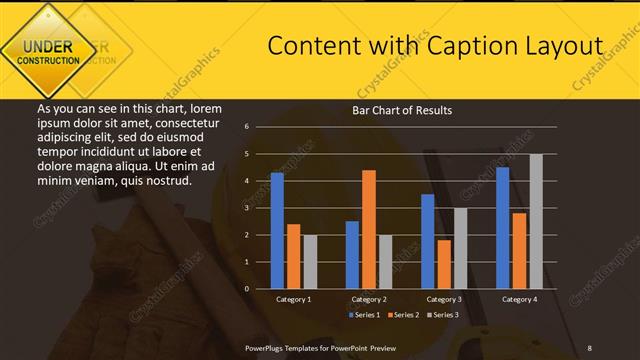 Content with Caption presentation slide layout