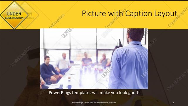 Picture with Caption presentation slide layout