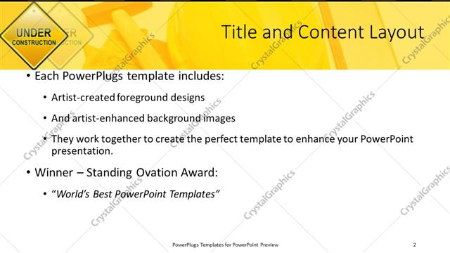 Title and Content presentation slide layout