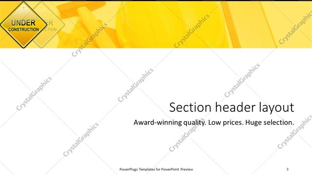 Section Header presentation slide layout