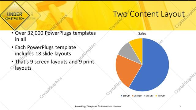 Two Content presentation slide layout