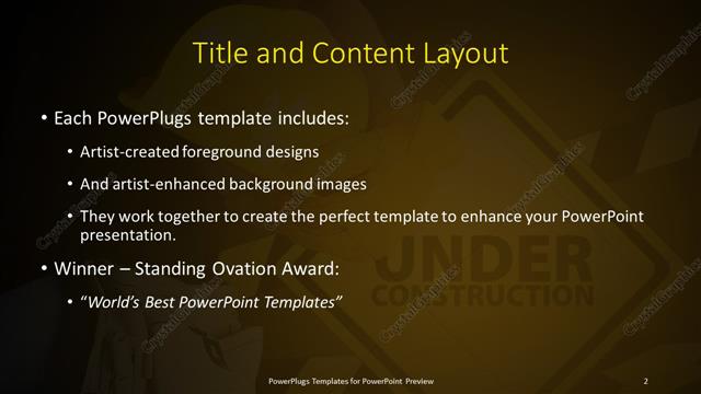 Title and Content presentation slide layout