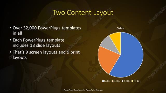 Two Content presentation slide layout