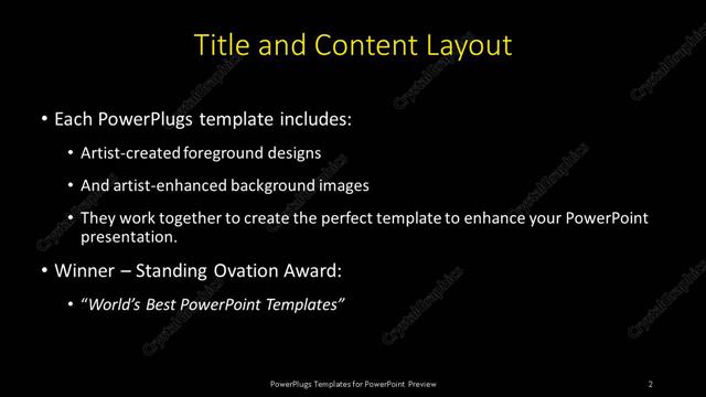 Title and Content presentation slide layout