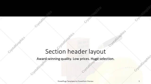 Section Header presentation slide layout