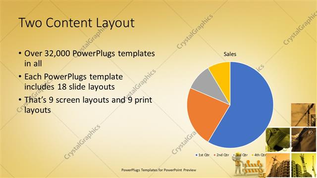 Two Content presentation slide layout