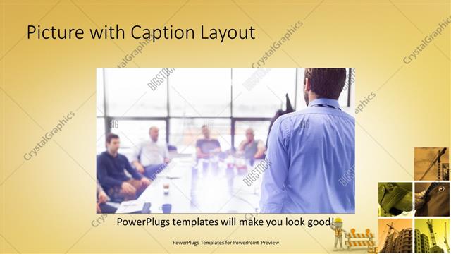 Picture with Caption presentation slide layout