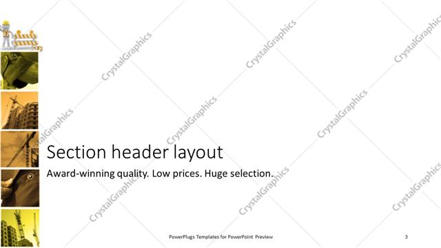 Section Header presentation slide layout