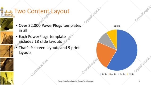 Two Content presentation slide layout