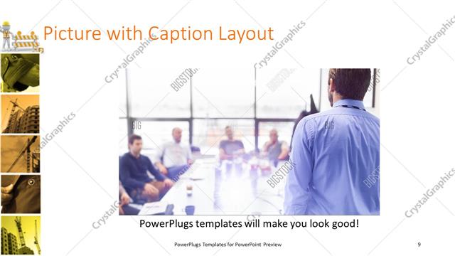 Picture with Caption presentation slide layout