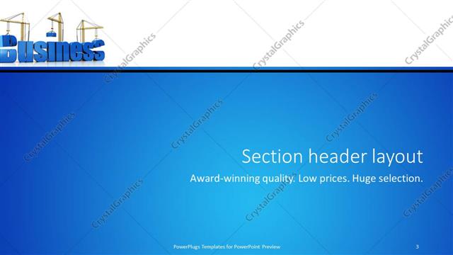 Section Header presentation slide layout