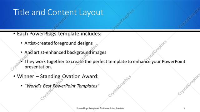 Title and Content presentation slide layout