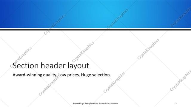 Section Header presentation slide layout