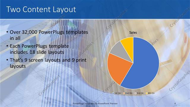 Two Content presentation slide layout