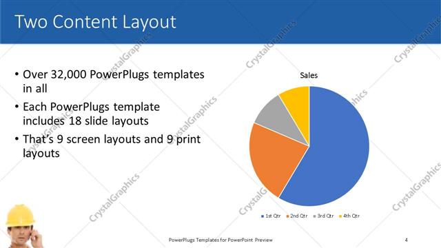 Two Content presentation slide layout