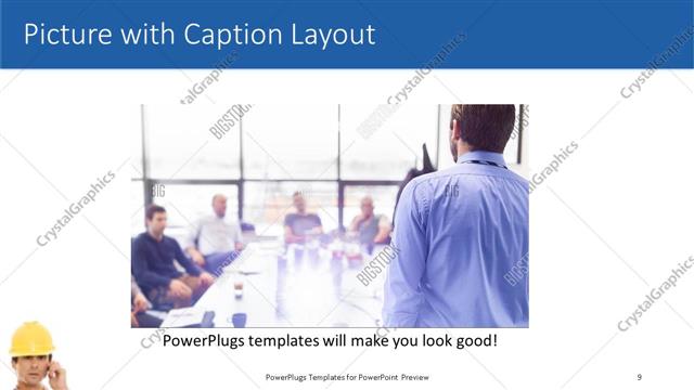 Picture with Caption presentation slide layout