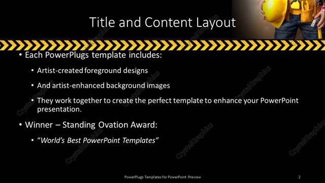 Title and Content presentation slide layout