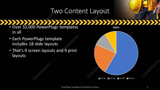 Two Content presentation slide layout