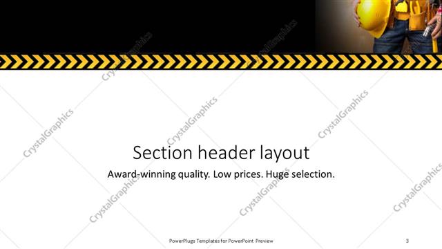 Section Header presentation slide layout