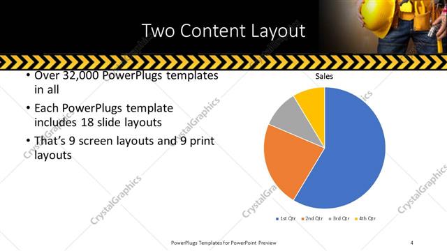 Two Content presentation slide layout