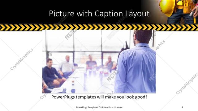 Picture with Caption presentation slide layout