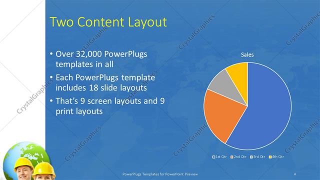 Two Content presentation slide layout
