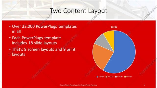 Two Content presentation slide layout