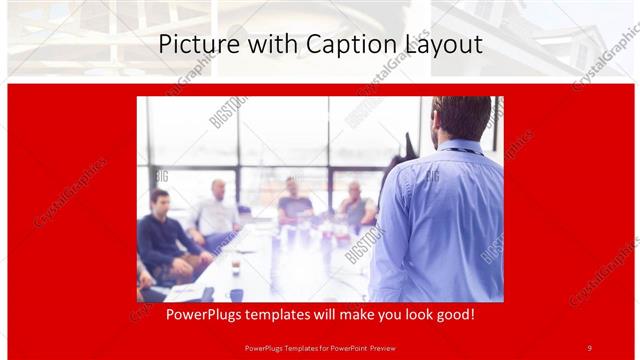 Picture with Caption presentation slide layout