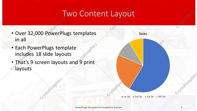 Two Content presentation slide layout