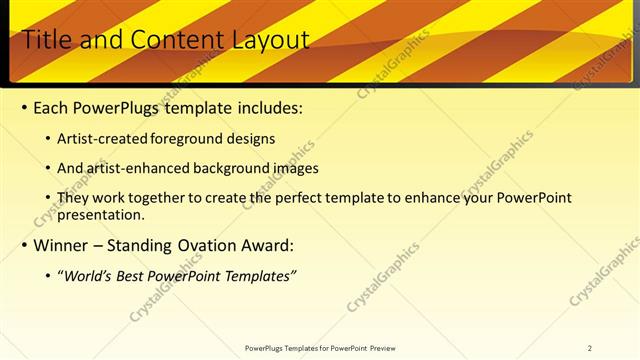 Title and Content presentation slide layout