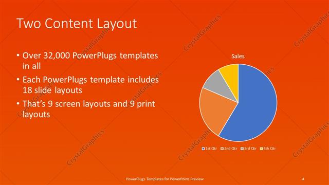 Two Content presentation slide layout