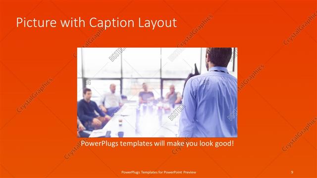 Picture with Caption presentation slide layout