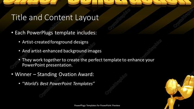 Title and Content presentation slide layout