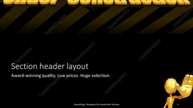 Section Header presentation slide layout