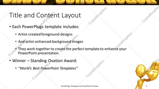 Title and Content presentation slide layout