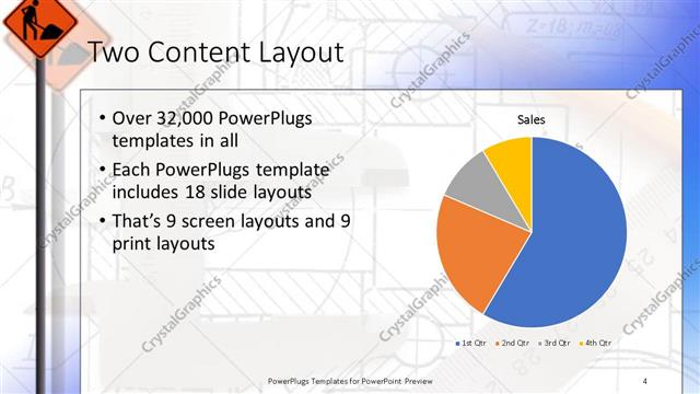 Two Content presentation slide layout
