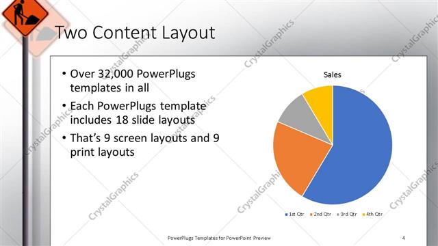Two Content presentation slide layout