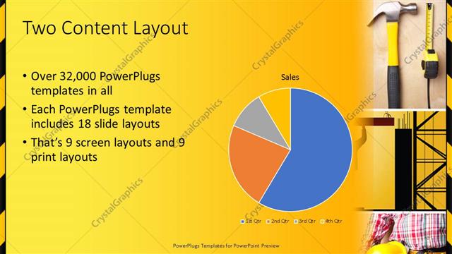 Two Content presentation slide layout