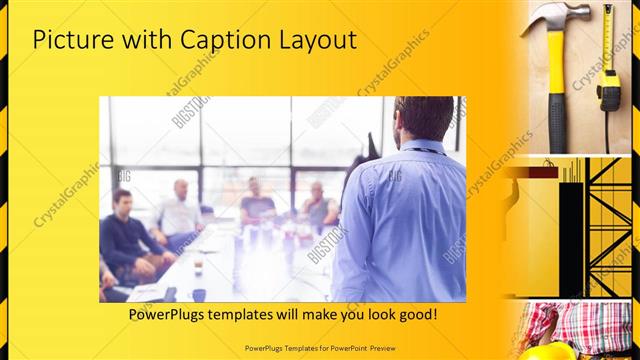 Picture with Caption presentation slide layout