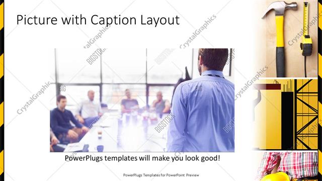 Picture with Caption presentation slide layout