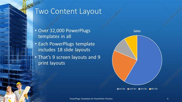 Two Content presentation slide layout