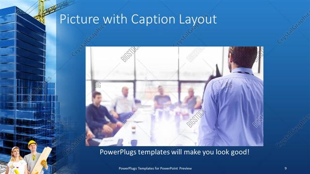 Picture with Caption presentation slide layout
