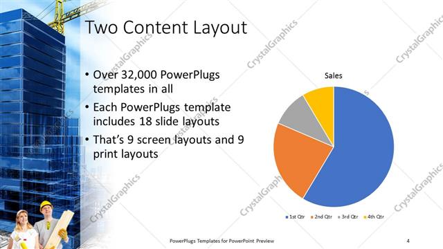 Two Content presentation slide layout