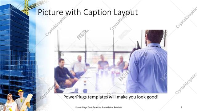 Picture with Caption presentation slide layout