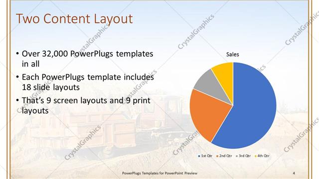 Two Content presentation slide layout