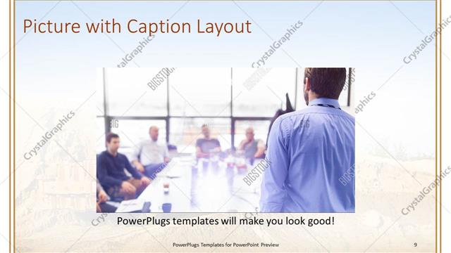 Picture with Caption presentation slide layout