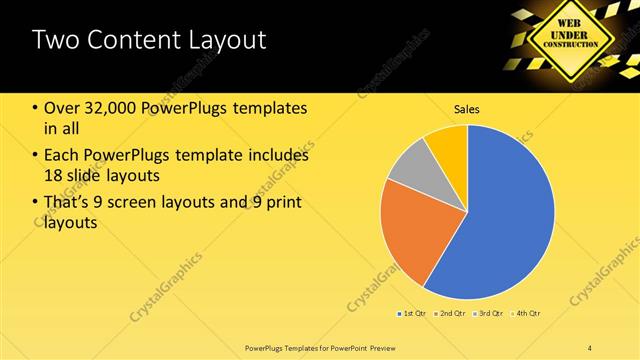 Two Content presentation slide layout