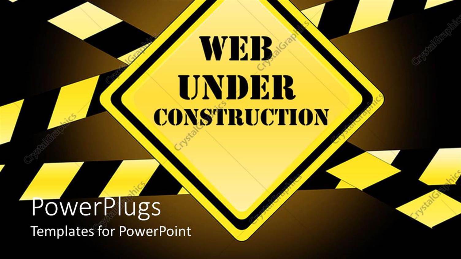 Featuring Construction Warning Tape and Warning Sign in Dark Background