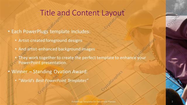 Title and Content presentation slide layout