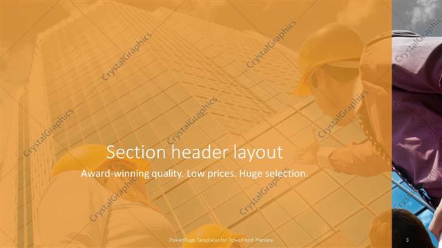 Section Header presentation slide layout